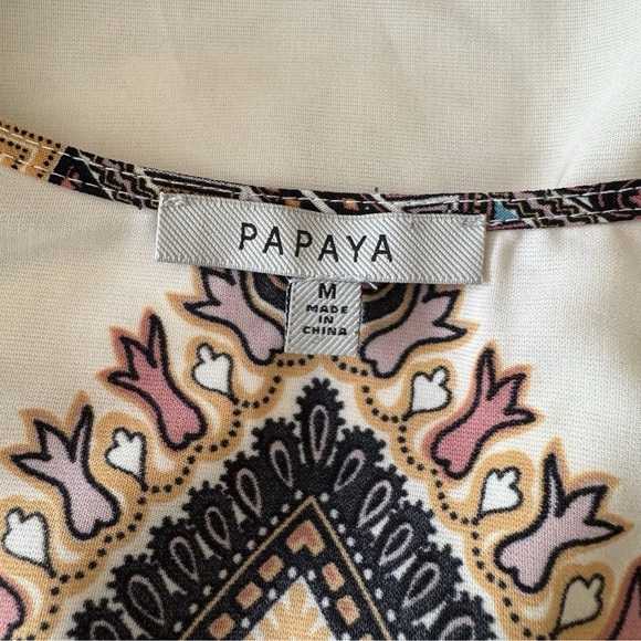 Papaya Dress Tunic African Dashiki Print Women's Size M Festival Boho Hippie - Picture 4 of 6